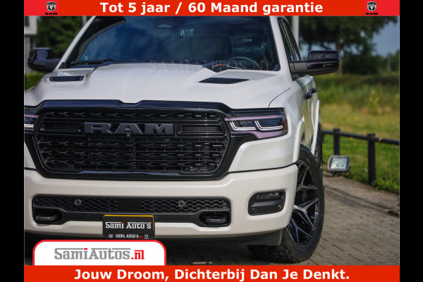Dodge Ram 1500 1500 Limited Night High Output 540HP 706Nm | Massage + Full Option | De Meest Luxe en Volle Pick-Up in zijn Klasse | Comfortabele Dubbele Cabine met Royale 5 Zitplaatsen | BPM vrij | Nu Leverbaar uit Voorraad | Voorraad Nr 2336 - 7700