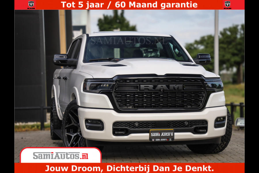 Dodge Ram 1500 1500 Limited Night High Output 540HP 706Nm | Massage + Full Option | De Meest Luxe en Volle Pick-Up in zijn Klasse | Comfortabele Dubbele Cabine met Royale 5 Zitplaatsen | BPM vrij | Nu Leverbaar uit Voorraad | Voorraad Nr 2336 - 7700