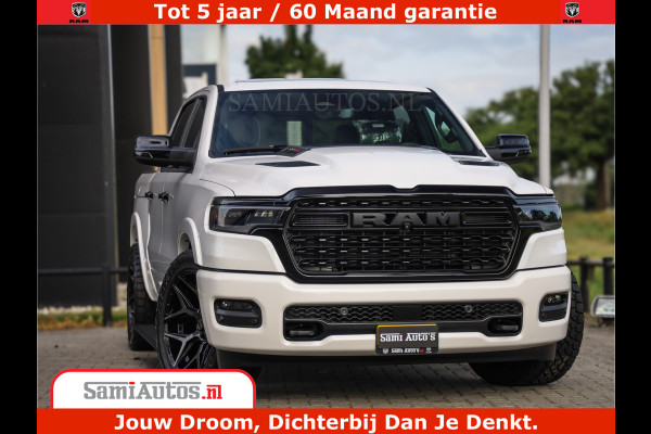 Dodge Ram 1500 1500 Limited Night High Output 540HP 706Nm | Massage + Full Option | De Meest Luxe en Volle Pick-Up in zijn Klasse | Comfortabele Dubbele Cabine met Royale 5 Zitplaatsen | BPM vrij | Nu Leverbaar uit Voorraad | Voorraad Nr 2336 - 7700