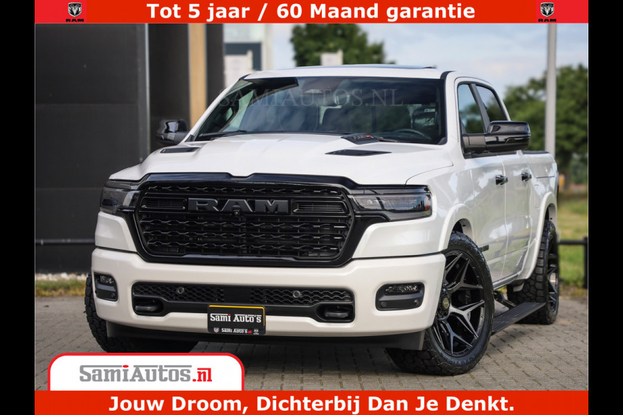Dodge Ram 1500 1500 Limited Night High Output 540HP 706Nm | Massage + Full Option | De Meest Luxe en Volle Pick-Up in zijn Klasse | Comfortabele Dubbele Cabine met Royale 5 Zitplaatsen | BPM vrij | Nu Leverbaar uit Voorraad | Voorraad Nr 2336 - 7700