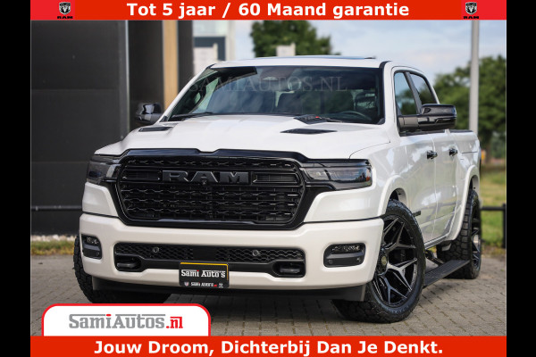 Dodge Ram 1500 1500 Limited Night High Output 540HP 706Nm | Massage + Full Option | De Meest Luxe en Volle Pick-Up in zijn Klasse | Comfortabele Dubbele Cabine met Royale 5 Zitplaatsen | BPM vrij | Nu Leverbaar uit Voorraad | Voorraad Nr 2336 - 7700