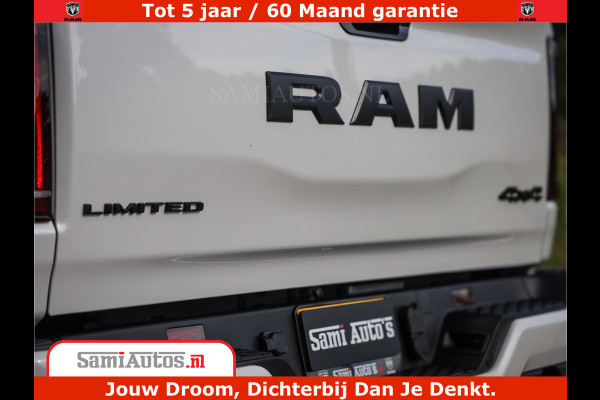 Dodge Ram 1500 1500 Limited Night High Output 540HP 706Nm | Massage + Full Option | De Meest Luxe en Volle Pick-Up in zijn Klasse | Comfortabele Dubbele Cabine met Royale 5 Zitplaatsen | BPM vrij | Nu Leverbaar uit Voorraad | Voorraad Nr 2336 - 7700
