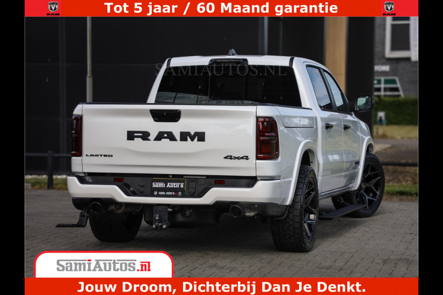 Dodge Ram 1500 1500 Limited Night High Output 540HP 706Nm | Massage + Full Option | De Meest Luxe en Volle Pick-Up in zijn Klasse | Comfortabele Dubbele Cabine met Royale 5 Zitplaatsen | BPM vrij | Nu Leverbaar uit Voorraad | Voorraad Nr 2336 - 7700