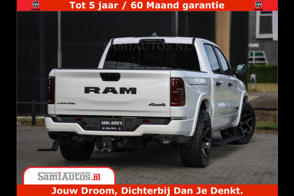 Dodge Ram 1500 1500 Limited Night High Output 540HP 706Nm | Massage + Full Option | De Meest Luxe en Volle Pick-Up in zijn Klasse | Comfortabele Dubbele Cabine met Royale 5 Zitplaatsen | BPM vrij | Nu Leverbaar uit Voorraad | Voorraad Nr 2336 - 7700