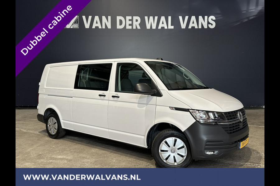 Volkswagen Transporter 2.0 TDI L2H1 Dubbele Cabine Euro6 Airco | 5-Zits | Navigatie | Trekhaak | Apple Carplay Android Auto, Cruisecontrol, Parkeersensoren