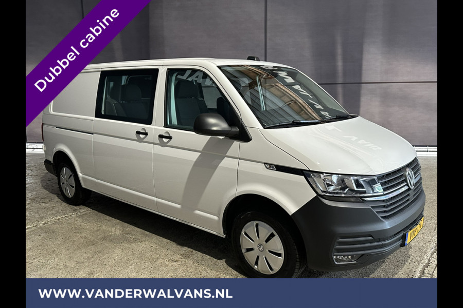 Volkswagen Transporter 2.0 TDI L2H1 Dubbele Cabine Euro6 Airco | 5-Zits | Navigatie | Trekhaak | Apple Carplay Android Auto, Cruisecontrol, Parkeersensoren