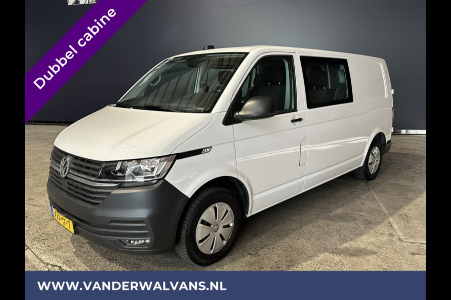 Volkswagen Transporter 2.0 TDI L2H1 Dubbele Cabine Euro6 Airco | 5-Zits | Navigatie | Trekhaak | Apple Carplay Android Auto, Cruisecontrol, Parkeersensoren