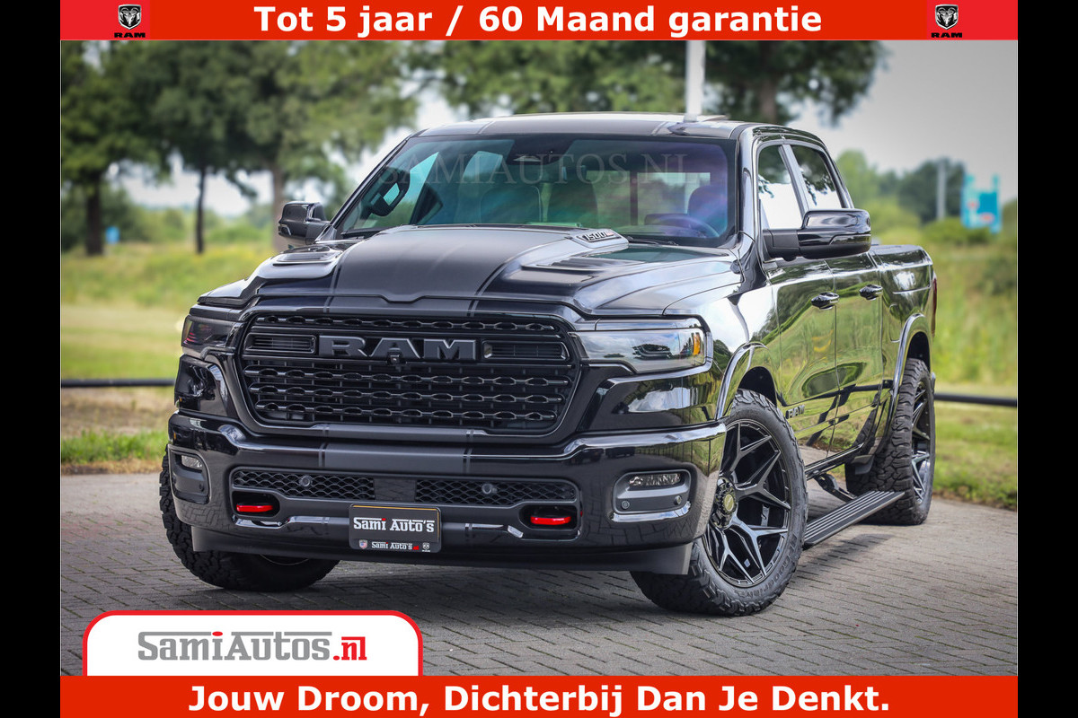 Dodge Ram 1500 Limited Night High Output 540HP 706Nm | Massage + Full Option | De Meest Luxe en Volle Pick-Up in zijn Klasse | Comfortabele Dubbele Cabine met Royale 5 Zitplaatsen | BPM vrij | Nu Leverbaar uit Voorraad | Voorraad Nr 2326 - 5169 Dodge Ram 1500 Limited Night High Output 540HP 706Nm | Massage + Full Option | De Meest Luxe en Volle Pick-Up in zijn Klasse | Comfortabele Dubbele Cabine met Royale 5 Zitplaatsen | BPM vrij | Nu Leverbaar uit Voorraad | Voorraad Nr 2326 - 5169
