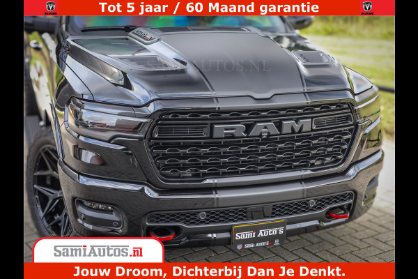 Dodge Ram 1500 Limited Night High Output 540HP 706Nm | Massage + Full Option | De Meest Luxe en Volle Pick-Up in zijn Klasse | Comfortabele Dubbele Cabine met Royale 5 Zitplaatsen | BPM vrij | Nu Leverbaar uit Voorraad | Voorraad Nr 2326 - 5169