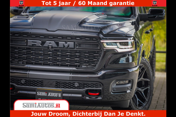 Dodge Ram 1500 Limited Night High Output 540HP 706Nm | Massage + Full Option | De Meest Luxe en Volle Pick-Up in zijn Klasse | Comfortabele Dubbele Cabine met Royale 5 Zitplaatsen | BPM vrij | Nu Leverbaar uit Voorraad | Voorraad Nr 2326 - 5169
