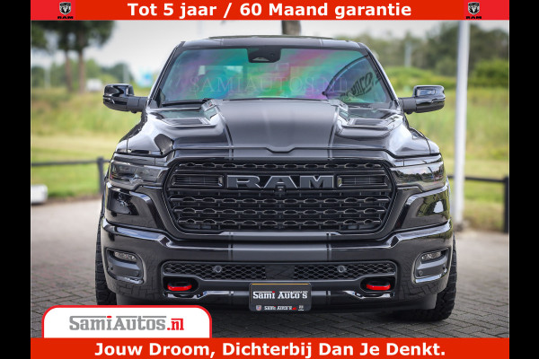 Dodge Ram 1500 Limited Night High Output 540HP 706Nm | Massage + Full Option | De Meest Luxe en Volle Pick-Up in zijn Klasse | Comfortabele Dubbele Cabine met Royale 5 Zitplaatsen | BPM vrij | Nu Leverbaar uit Voorraad | Voorraad Nr 2326 - 5169