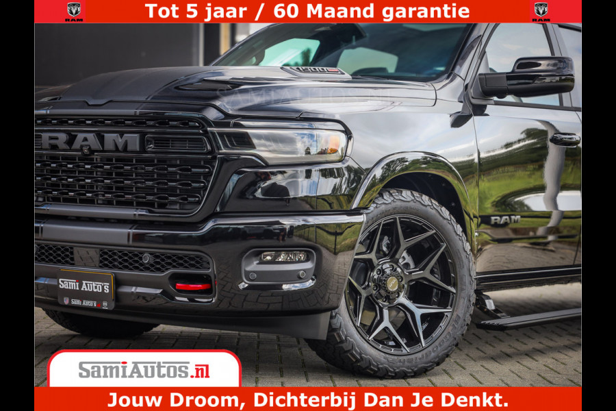 Dodge Ram 1500 Limited Night High Output 540HP 706Nm | Massage + Full Option | De Meest Luxe en Volle Pick-Up in zijn Klasse | Comfortabele Dubbele Cabine met Royale 5 Zitplaatsen | BPM vrij | Nu Leverbaar uit Voorraad | Voorraad Nr 2326 - 5169