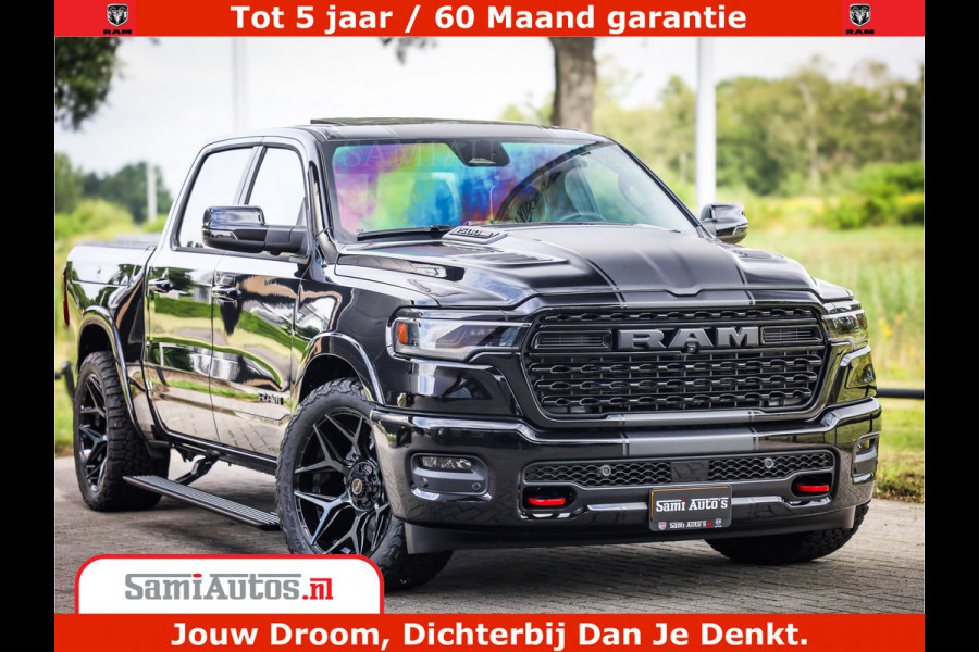 Dodge Ram 1500 Limited Night High Output 540HP 706Nm | Massage + Full Option | De Meest Luxe en Volle Pick-Up in zijn Klasse | Comfortabele Dubbele Cabine met Royale 5 Zitplaatsen | BPM vrij | Nu Leverbaar uit Voorraad | Voorraad Nr 2326 - 5169