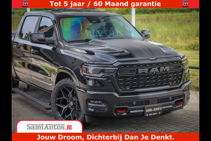 Dodge Ram 1500 Limited Night High Output 540HP 706Nm | Massage + Full Option | De Meest Luxe en Volle Pick-Up in zijn Klasse | Comfortabele Dubbele Cabine met Royale 5 Zitplaatsen | BPM vrij | Nu Leverbaar uit Voorraad | Voorraad Nr 2326 - 5169