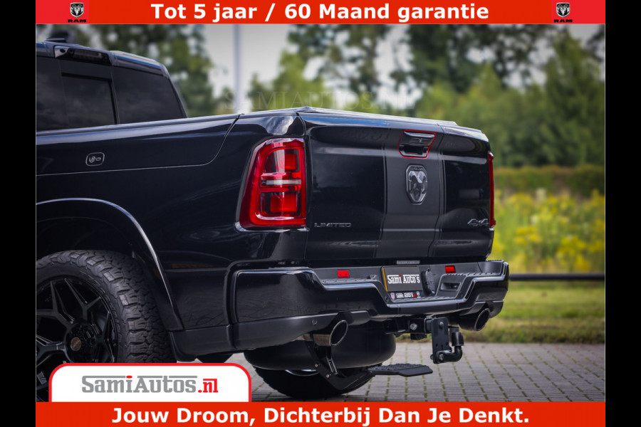 Dodge Ram 1500 Limited Night High Output 540HP 706Nm | Massage + Full Option | De Meest Luxe en Volle Pick-Up in zijn Klasse | Comfortabele Dubbele Cabine met Royale 5 Zitplaatsen | BPM vrij | Nu Leverbaar uit Voorraad | Voorraad Nr 2326 - 5169