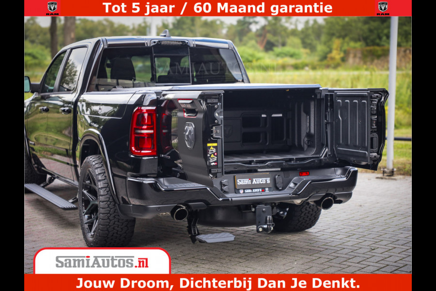 Dodge Ram 1500 Limited Night High Output 540HP 706Nm | Massage + Full Option | De Meest Luxe en Volle Pick-Up in zijn Klasse | Comfortabele Dubbele Cabine met Royale 5 Zitplaatsen | BPM vrij | Nu Leverbaar uit Voorraad | Voorraad Nr 2326 - 5169