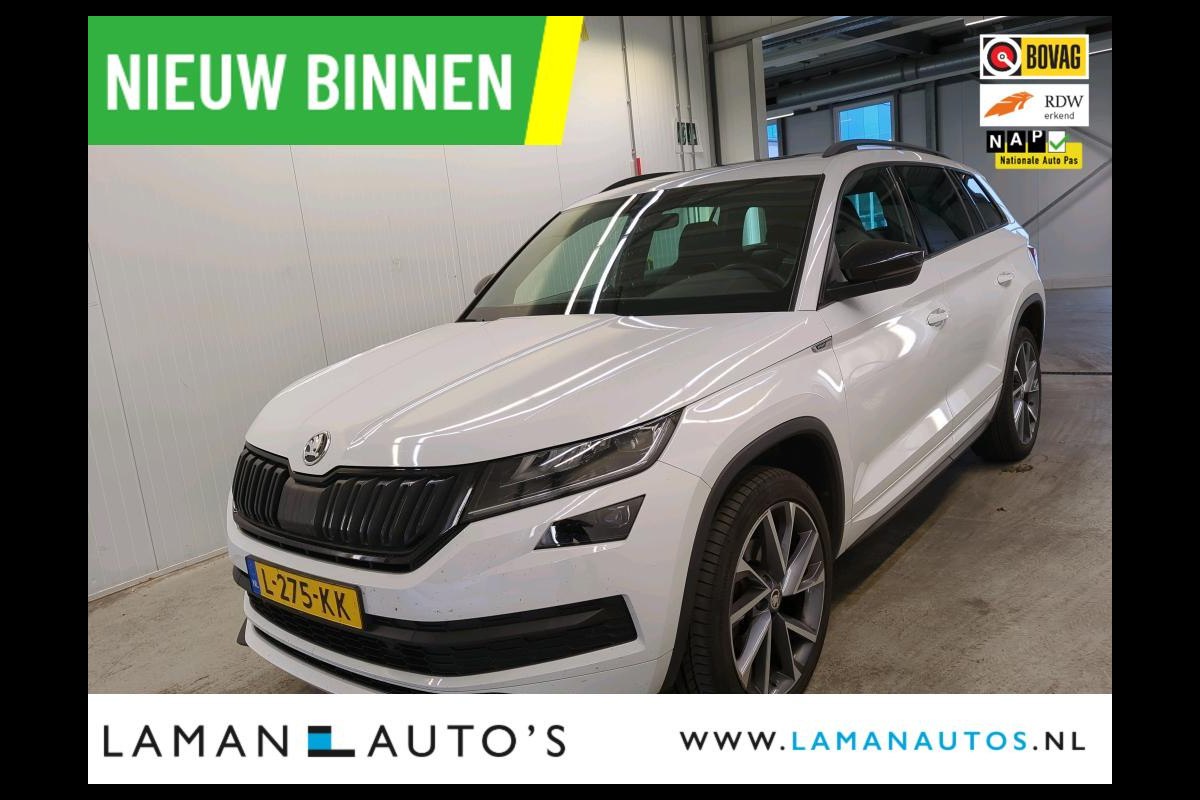 Škoda Kodiaq 1.5 TSI 150pk DSG Sportline Business Aut. | Panorama Open dak Virtual Leder/Alcantara CarPlay Columbus Canton 20" Vega LMV ECC N