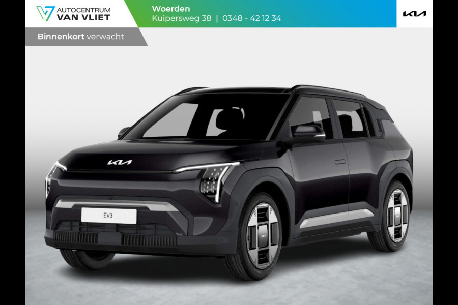 Kia EV3 Plus Advanced 81.4 kWh | Navi | 19" | Adapt. Cruise | Clima | Schuif/Kanteldak | Stoel&Stuurverw. | Priv Glass | BSM | Harman Kardon | Private Lease € 616,- Actie !