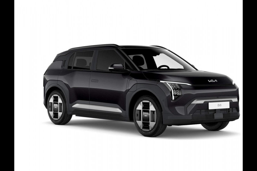 Kia EV3 Plus Advanced 81.4 kWh | Navi | 19" | Adapt. Cruise | Clima | Schuif/Kanteldak | Stoel&Stuurverw. | Priv Glass | BSM | Harman Kardon | Private Lease € 616,- Actie !