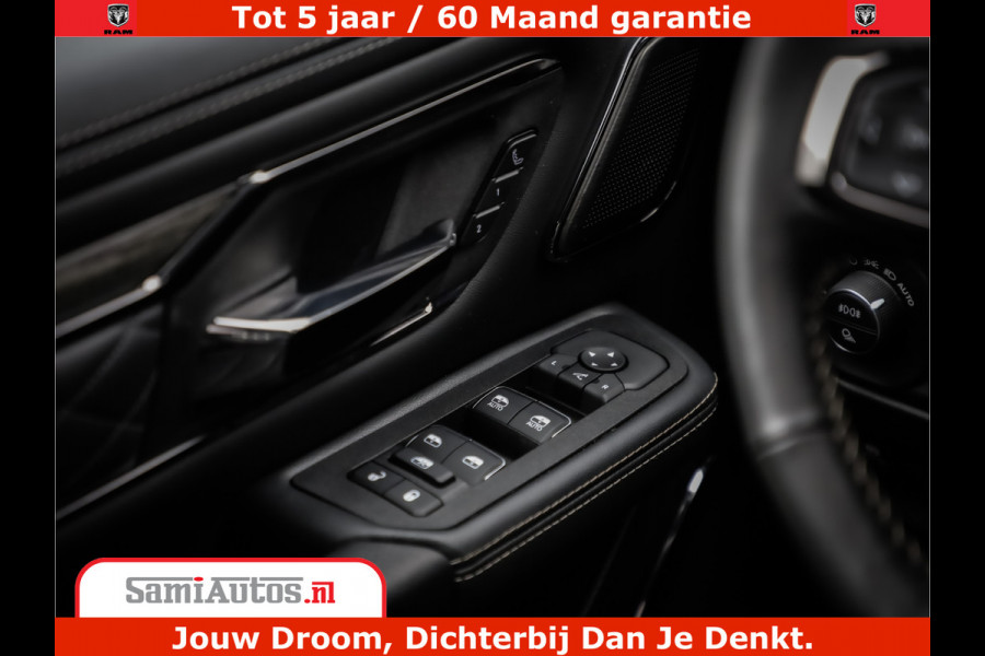 Dodge Ram 1500 Limited Demo Night High Output 540HP 706Nm | Massage + Full Option | De Meest Luxe en Volle Pick-Up in zijn Klasse | Comfortabele Dubbele Cabine met Royale 5 Zitplaatsen | BPM vrij | Nu Leverbaar uit Voorraad | Voorraad Nr 2263 - V76JVF