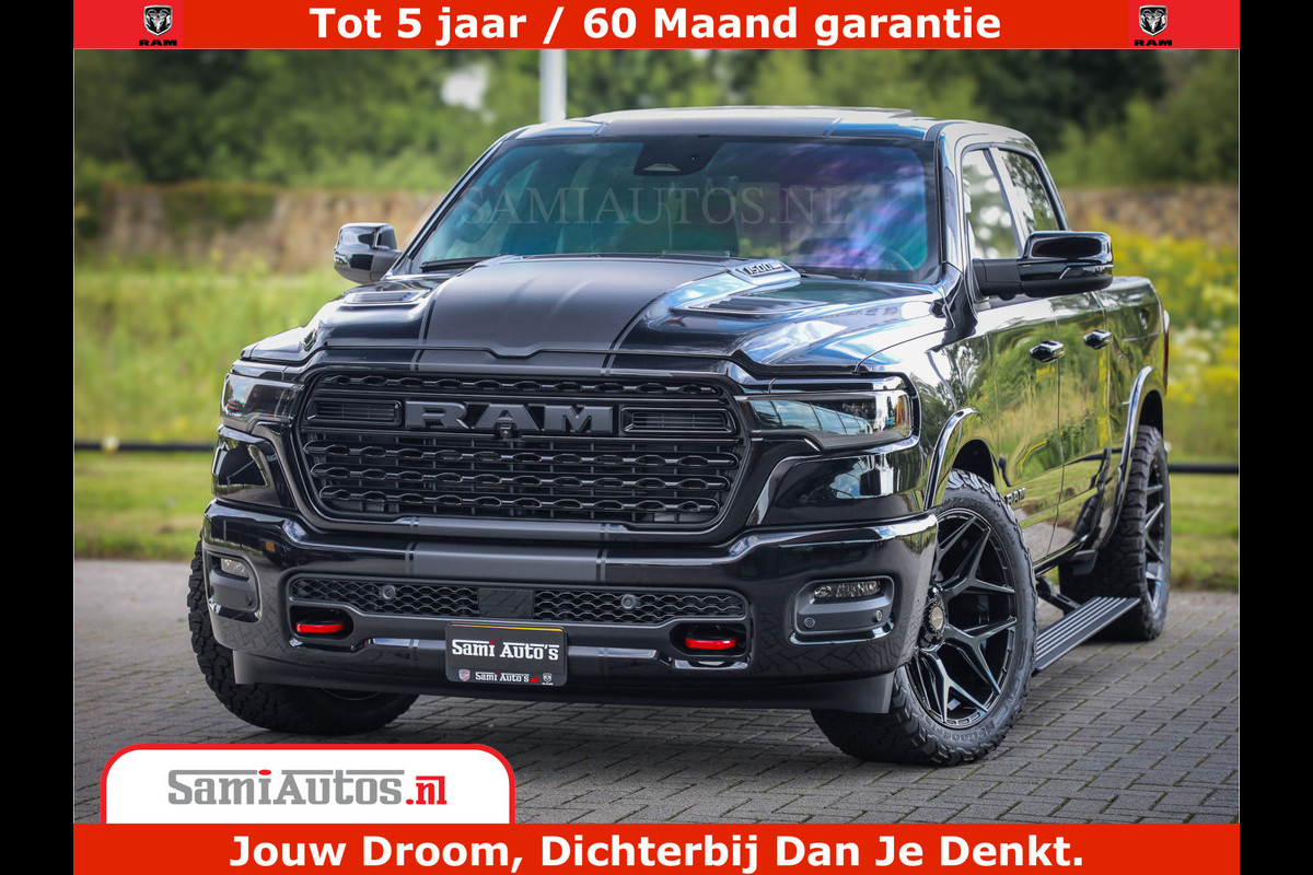 Dodge Ram 1500 Limited Night H.O 540HP 706Nm | Massage + Full Option | De Meest Luxe en Volle Pick-Up in zijn Klasse | Comfortabele Dubbele Cabine met Royale 5 Zitplaatsen | BPM vrij | Nu Leverbaar uit Voorraad | Voorraad Nr 2349 - 5159 Dodge Ram 1500 Limited Night H.O 540HP 706Nm | Massage + Full Option | De Meest Luxe en Volle Pick-Up in zijn Klasse | Comfortabele Dubbele Cabine met Royale 5 Zitplaatsen | BPM vrij | Nu Leverbaar uit Voorraad | Voorraad Nr 2349 - 5159