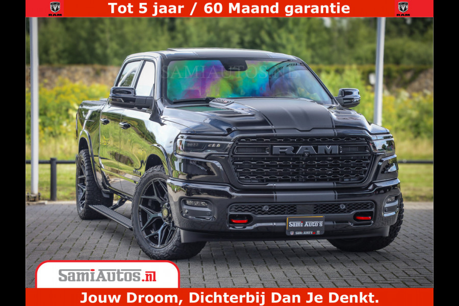 Dodge Ram 1500 Limited Night H.O 540HP 706Nm | Massage + Full Option | De Meest Luxe en Volle Pick-Up in zijn Klasse | Comfortabele Dubbele Cabine met Royale 5 Zitplaatsen | BPM vrij | Nu Leverbaar uit Voorraad | Voorraad Nr 2349 -  5159