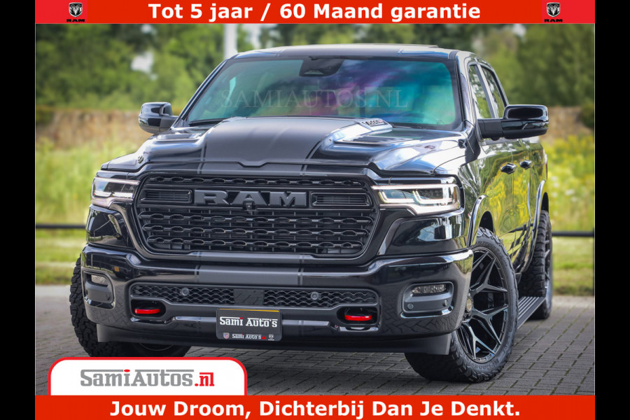Dodge Ram 1500 Limited Night H.O 540HP 706Nm | Massage + Full Option | De Meest Luxe en Volle Pick-Up in zijn Klasse | Comfortabele Dubbele Cabine met Royale 5 Zitplaatsen | BPM vrij | Nu Leverbaar uit Voorraad | Voorraad Nr 2349 -  5159