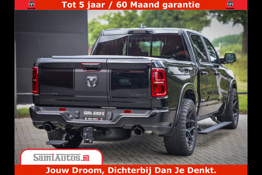 Dodge Ram 1500 Limited Night H.O 540HP 706Nm | Massage + Full Option | De Meest Luxe en Volle Pick-Up in zijn Klasse | Comfortabele Dubbele Cabine met Royale 5 Zitplaatsen | BPM vrij | Nu Leverbaar uit Voorraad | Voorraad Nr 2349 -  5159