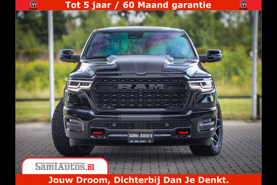 Dodge Ram 1500 Limited Night H.O 540HP 706Nm | Massage + Full Option | De Meest Luxe en Volle Pick-Up in zijn Klasse | Comfortabele Dubbele Cabine met Royale 5 Zitplaatsen | BPM vrij | Nu Leverbaar uit Voorraad | Voorraad Nr 2349 -  5159