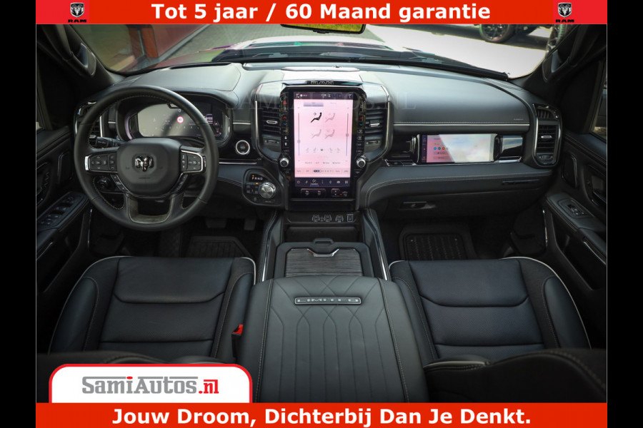 Dodge Ram 1500 Limited Night H.O 540HP 706Nm | Massage + Full Option | De Meest Luxe en Volle Pick-Up in zijn Klasse | Comfortabele Dubbele Cabine met Royale 5 Zitplaatsen | BPM vrij | Nu Leverbaar uit Voorraad | Voorraad Nr 2349 -  5159