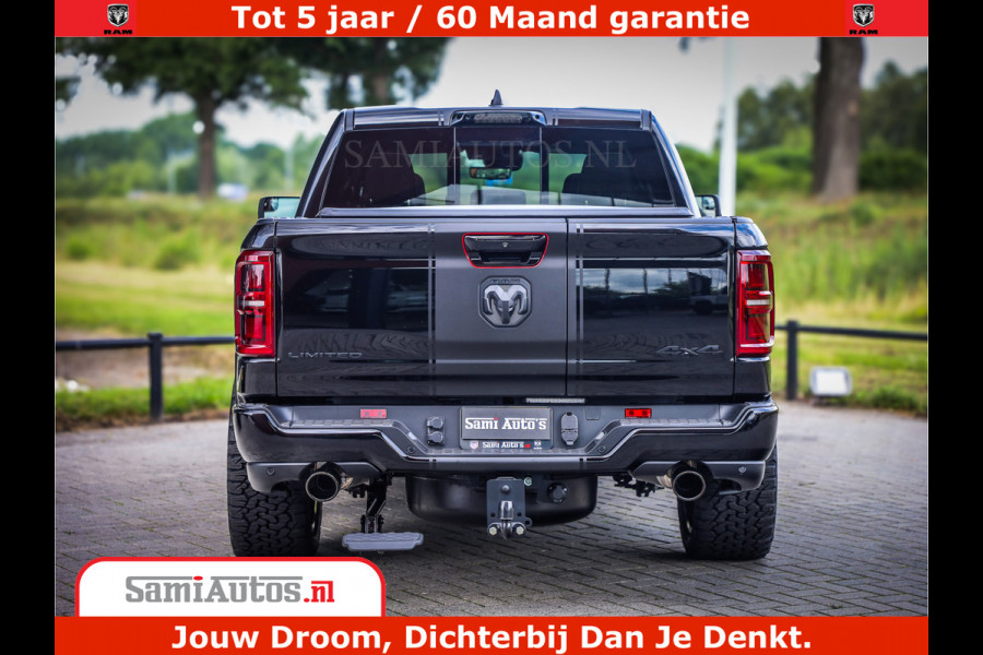 Dodge Ram 1500 Limited Night H.O 540HP 706Nm | Massage + Full Option | De Meest Luxe en Volle Pick-Up in zijn Klasse | Comfortabele Dubbele Cabine met Royale 5 Zitplaatsen | BPM vrij | Nu Leverbaar uit Voorraad | Voorraad Nr 2349 -  5159