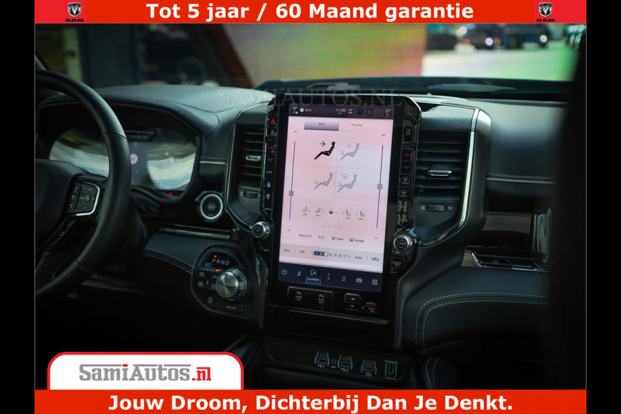 Dodge Ram 1500 Limited Night H.O 540HP 706Nm | Massage + Full Option | De Meest Luxe en Volle Pick-Up in zijn Klasse | Comfortabele Dubbele Cabine met Royale 5 Zitplaatsen | BPM vrij | Nu Leverbaar uit Voorraad | Voorraad Nr 2349 -  5159