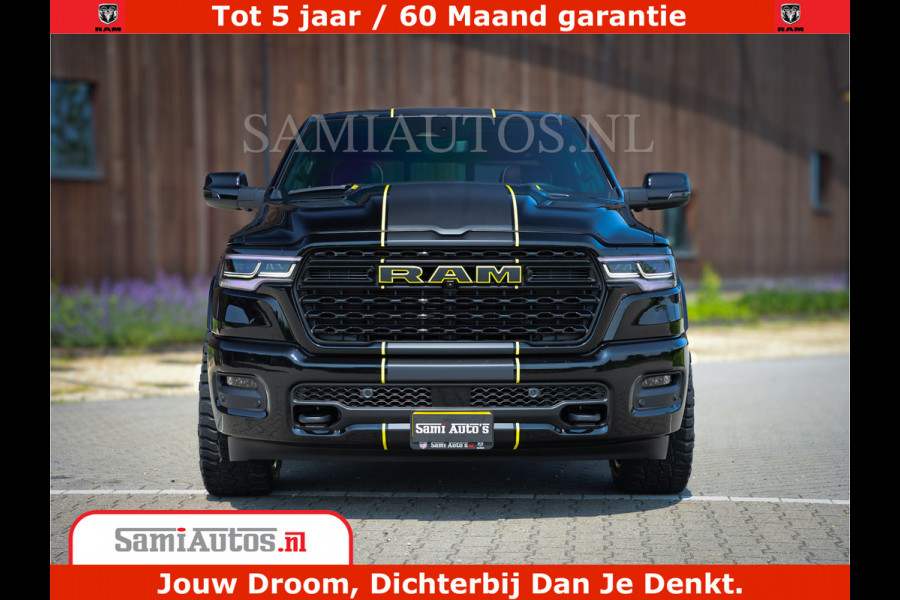 Dodge Ram 1500 Limited Night H.O 540HP 706Nm | Massage + Full Option | De Meest Luxe en Volle Pick-Up in zijn Klasse | Comfortabele Dubbele Cabine met Royale 5 Zitplaatsen | BPM vrij | Nu Leverbaar uit Voorraad | Voorraad Nr 2333 - 5129