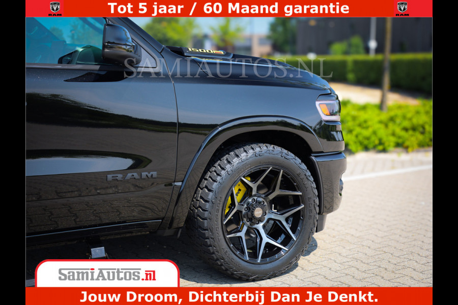 Dodge Ram 1500 Limited Night H.O 540HP 706Nm | Massage + Full Option | De Meest Luxe en Volle Pick-Up in zijn Klasse | Comfortabele Dubbele Cabine met Royale 5 Zitplaatsen | BPM vrij | Nu Leverbaar uit Voorraad | Voorraad Nr 2333 - 5129