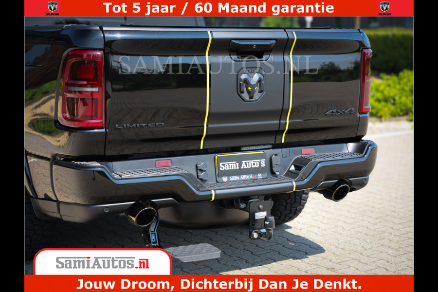 Dodge Ram 1500 Limited Night H.O 540HP 706Nm | Massage + Full Option | De Meest Luxe en Volle Pick-Up in zijn Klasse | Comfortabele Dubbele Cabine met Royale 5 Zitplaatsen | BPM vrij | Nu Leverbaar uit Voorraad | Voorraad Nr 2333 - 5129