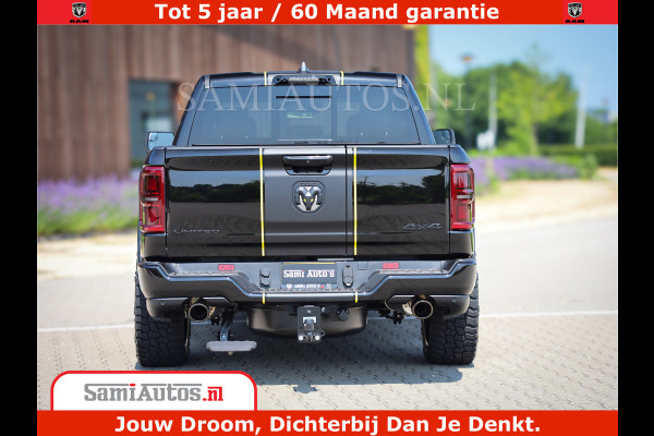 Dodge Ram 1500 Limited Night H.O 540HP 706Nm | Massage + Full Option | De Meest Luxe en Volle Pick-Up in zijn Klasse | Comfortabele Dubbele Cabine met Royale 5 Zitplaatsen | BPM vrij | Nu Leverbaar uit Voorraad | Voorraad Nr 2333 - 5129