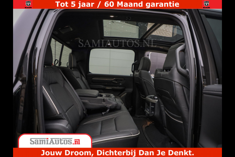 Dodge Ram 1500 Limited Night H.O 540HP 706Nm | Massage + Full Option | De Meest Luxe en Volle Pick-Up in zijn Klasse | Comfortabele Dubbele Cabine met Royale 5 Zitplaatsen | BPM vrij | Nu Leverbaar uit Voorraad | Voorraad Nr 2333 - 5129