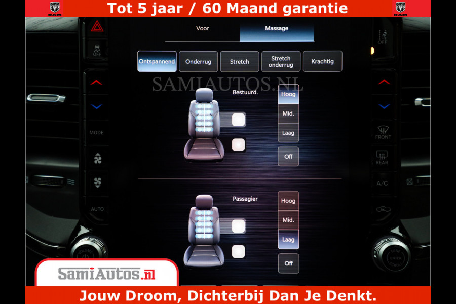Dodge Ram 1500 Limited Night H.O 540HP 706Nm | Massage + Full Option | De Meest Luxe en Volle Pick-Up in zijn Klasse | Comfortabele Dubbele Cabine met Royale 5 Zitplaatsen | BPM vrij | Nu Leverbaar uit Voorraad | Voorraad Nr 2333 - 5129