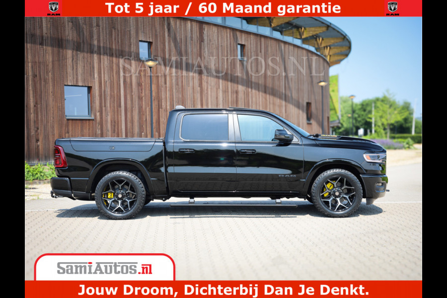 Dodge Ram 1500 Limited Night H.O 540HP 706Nm | Massage + Full Option | De Meest Luxe en Volle Pick-Up in zijn Klasse | Comfortabele Dubbele Cabine met Royale 5 Zitplaatsen | BPM vrij | Nu Leverbaar uit Voorraad | Voorraad Nr 2333 - 5129