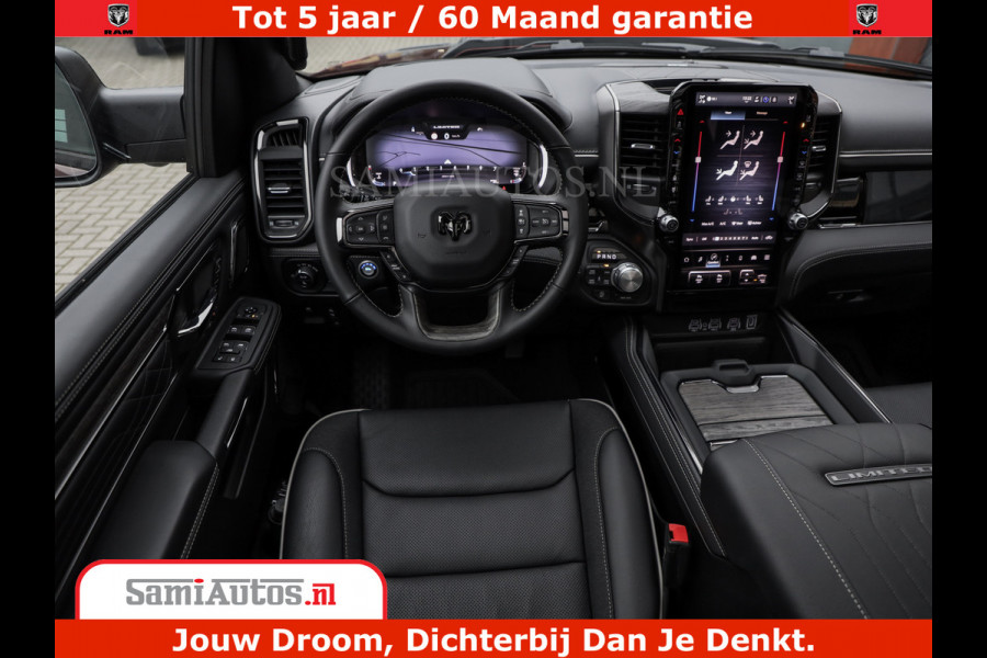 Dodge Ram 1500 Limited Night H.O 540HP 706Nm | Massage + Full Option | De Meest Luxe en Volle Pick-Up in zijn Klasse | Comfortabele Dubbele Cabine met Royale 5 Zitplaatsen | BPM vrij | Nu Leverbaar uit Voorraad | Voorraad Nr 2333 - 5129