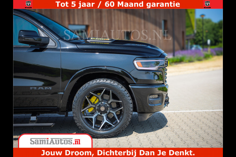 Dodge Ram 1500 Limited Night H.O 540HP 706Nm | Massage + Full Option | De Meest Luxe en Volle Pick-Up in zijn Klasse | Comfortabele Dubbele Cabine met Royale 5 Zitplaatsen | BPM vrij | Nu Leverbaar uit Voorraad | Voorraad Nr 2333 - 5129