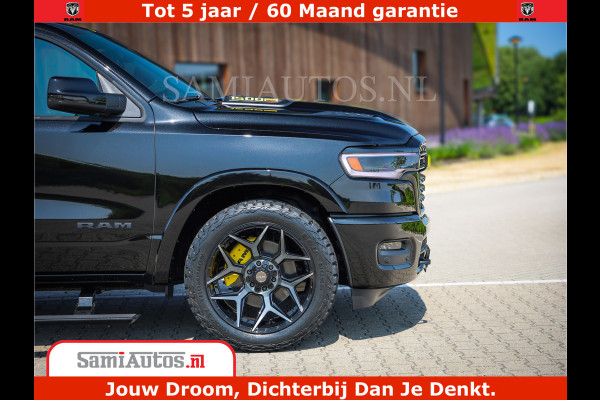 Dodge Ram 1500 Limited Night H.O 540HP 706Nm | Massage + Full Option | De Meest Luxe en Volle Pick-Up in zijn Klasse | Comfortabele Dubbele Cabine met Royale 5 Zitplaatsen | BPM vrij | Nu Leverbaar uit Voorraad | Voorraad Nr 2333 - 5129