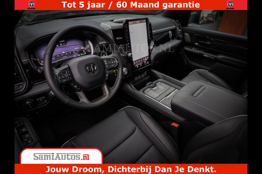 Dodge Ram 1500 Limited Night H.O 540HP 706Nm | Massage + Full Option | De Meest Luxe en Volle Pick-Up in zijn Klasse | Comfortabele Dubbele Cabine met Royale 5 Zitplaatsen | BPM vrij | Nu Leverbaar uit Voorraad | Voorraad Nr 2333 - 5129