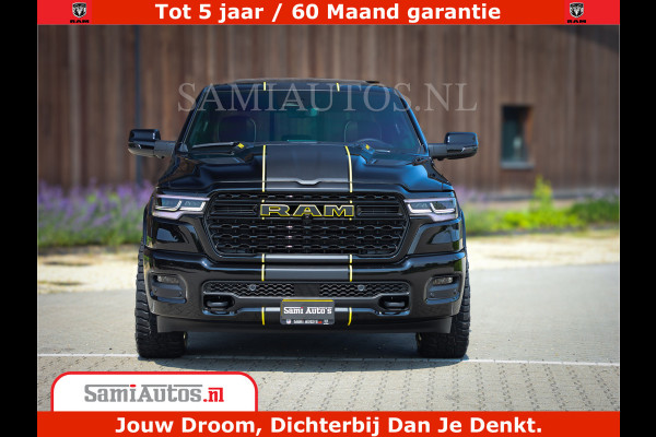 Dodge Ram 1500 Limited Night H.O 540HP 706Nm | Massage + Full Option | De Meest Luxe en Volle Pick-Up in zijn Klasse | Comfortabele Dubbele Cabine met Royale 5 Zitplaatsen | BPM vrij | Nu Leverbaar uit Voorraad | Voorraad Nr 2333 - 5129