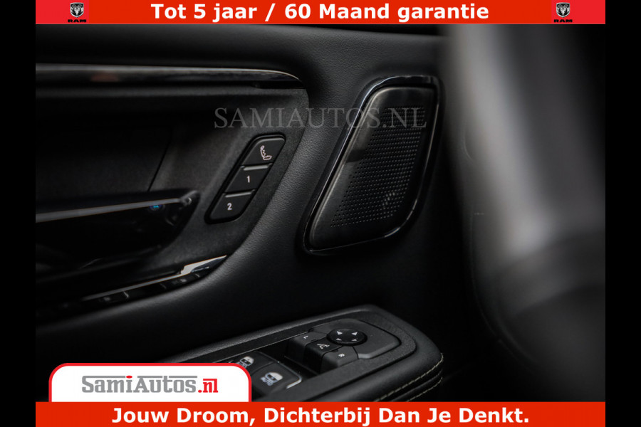 Dodge Ram 1500 Limited Night H.O 540HP 706Nm | Massage + Full Option | De Meest Luxe en Volle Pick-Up in zijn Klasse | Comfortabele Dubbele Cabine met Royale 5 Zitplaatsen | BPM vrij | Nu Leverbaar uit Voorraad | Voorraad Nr 2333 - 5129