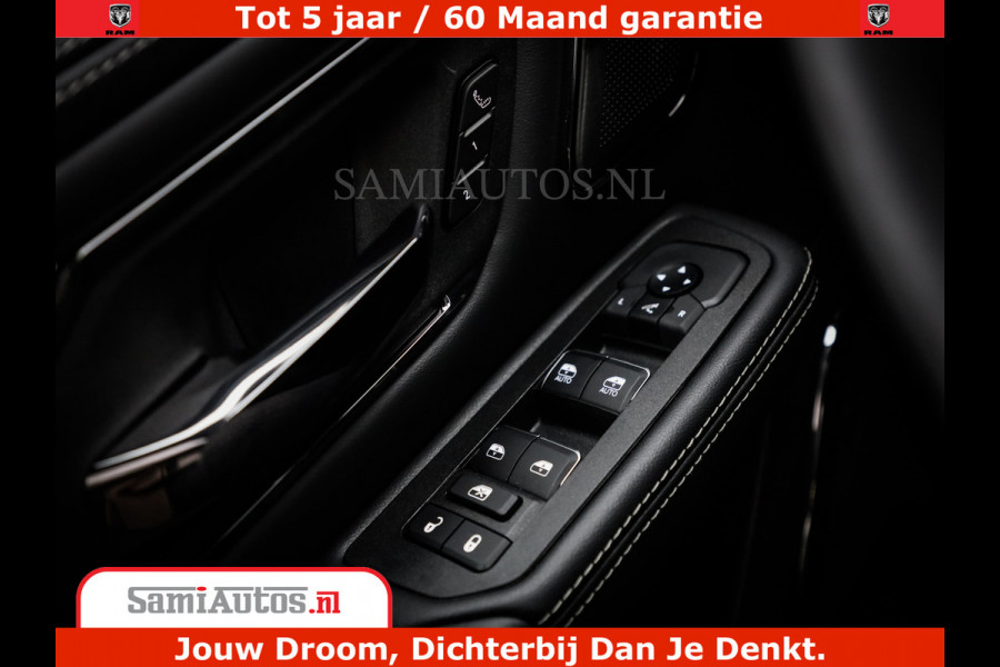 Dodge Ram 1500 Limited Night H.O 540HP 706Nm | Massage + Full Option | De Meest Luxe en Volle Pick-Up in zijn Klasse | Comfortabele Dubbele Cabine met Royale 5 Zitplaatsen | BPM vrij | Nu Leverbaar uit Voorraad | Voorraad Nr 2333 - 5129