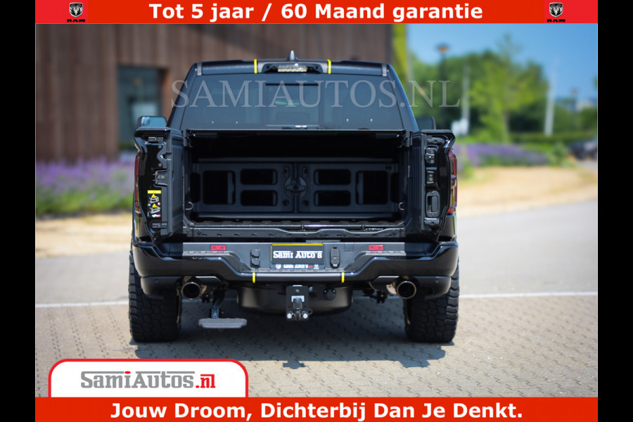 Dodge Ram 1500 Limited Night H.O 540HP 706Nm | Massage + Full Option | De Meest Luxe en Volle Pick-Up in zijn Klasse | Comfortabele Dubbele Cabine met Royale 5 Zitplaatsen | BPM vrij | Nu Leverbaar uit Voorraad | Voorraad Nr 2333 - 5129