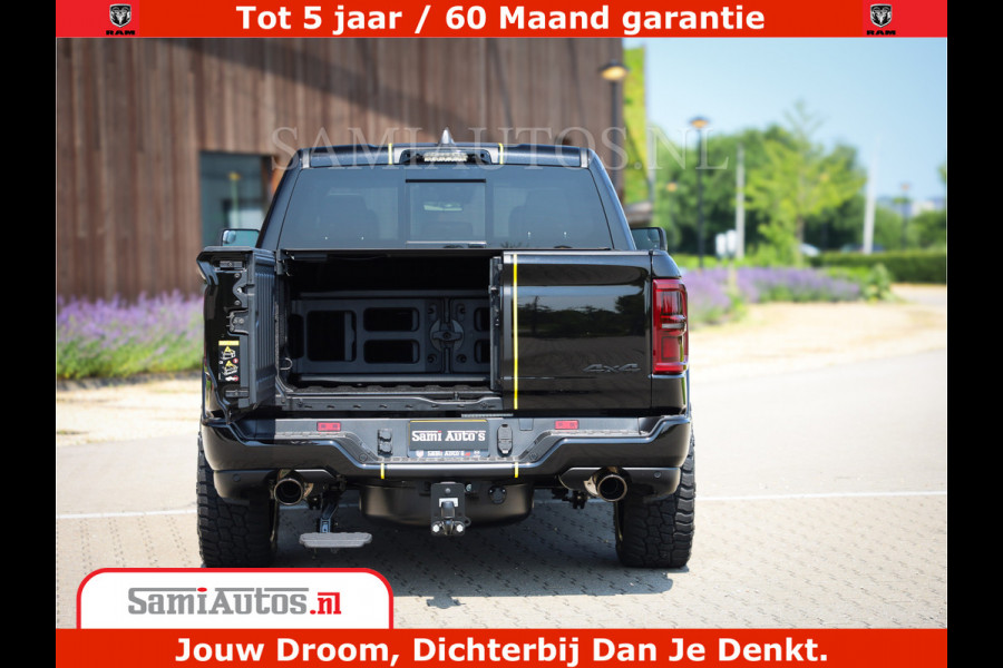 Dodge Ram 1500 Limited Night H.O 540HP 706Nm | Massage + Full Option | De Meest Luxe en Volle Pick-Up in zijn Klasse | Comfortabele Dubbele Cabine met Royale 5 Zitplaatsen | BPM vrij | Nu Leverbaar uit Voorraad | Voorraad Nr 2333 - 5129