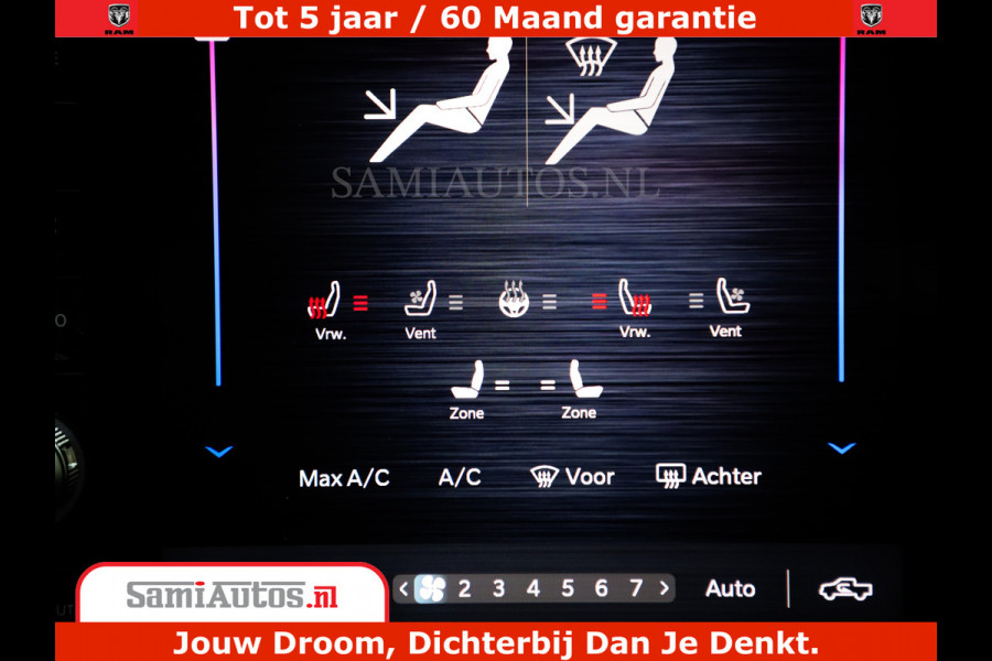 Dodge Ram 1500 Limited Night H.O 540HP 706Nm | Massage + Full Option | De Meest Luxe en Volle Pick-Up in zijn Klasse | Comfortabele Dubbele Cabine met Royale 5 Zitplaatsen | BPM vrij | Nu Leverbaar uit Voorraad | Voorraad Nr 2333 - 5129