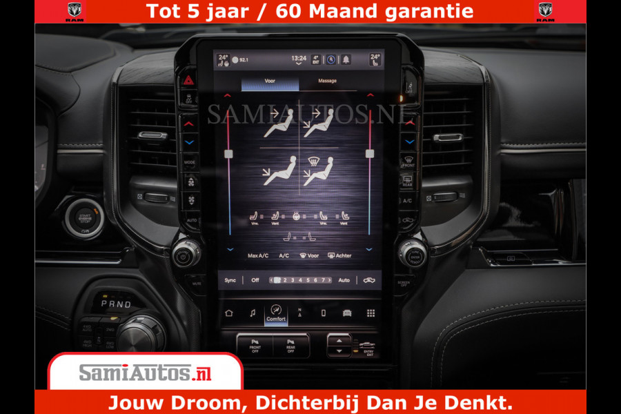 Dodge Ram 1500 Limited Night H.O 540HP 706Nm | Massage + Full Option | De Meest Luxe en Volle Pick-Up in zijn Klasse | Comfortabele Dubbele Cabine met Royale 5 Zitplaatsen | BPM vrij | Nu Leverbaar uit Voorraad | Voorraad Nr 2333 - 5129